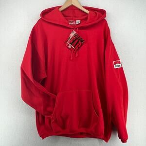 MARLBORO Hoodie Adult XL COUNTRY STORE Fleece Sweatshirt 90s Pullover Red NEW